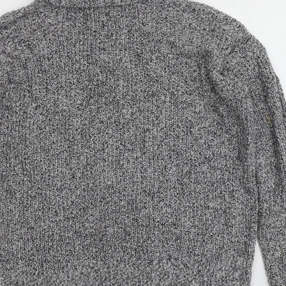 NEXT Womens Grey Roll Neck  Cotton Pullover Jumper Size S