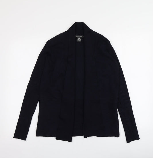 89th & Madison Womens Blue V-Neck  Rayon Cardigan Jumper Size S