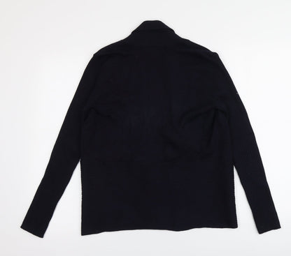 89th & Madison Womens Blue V-Neck  Rayon Cardigan Jumper Size S