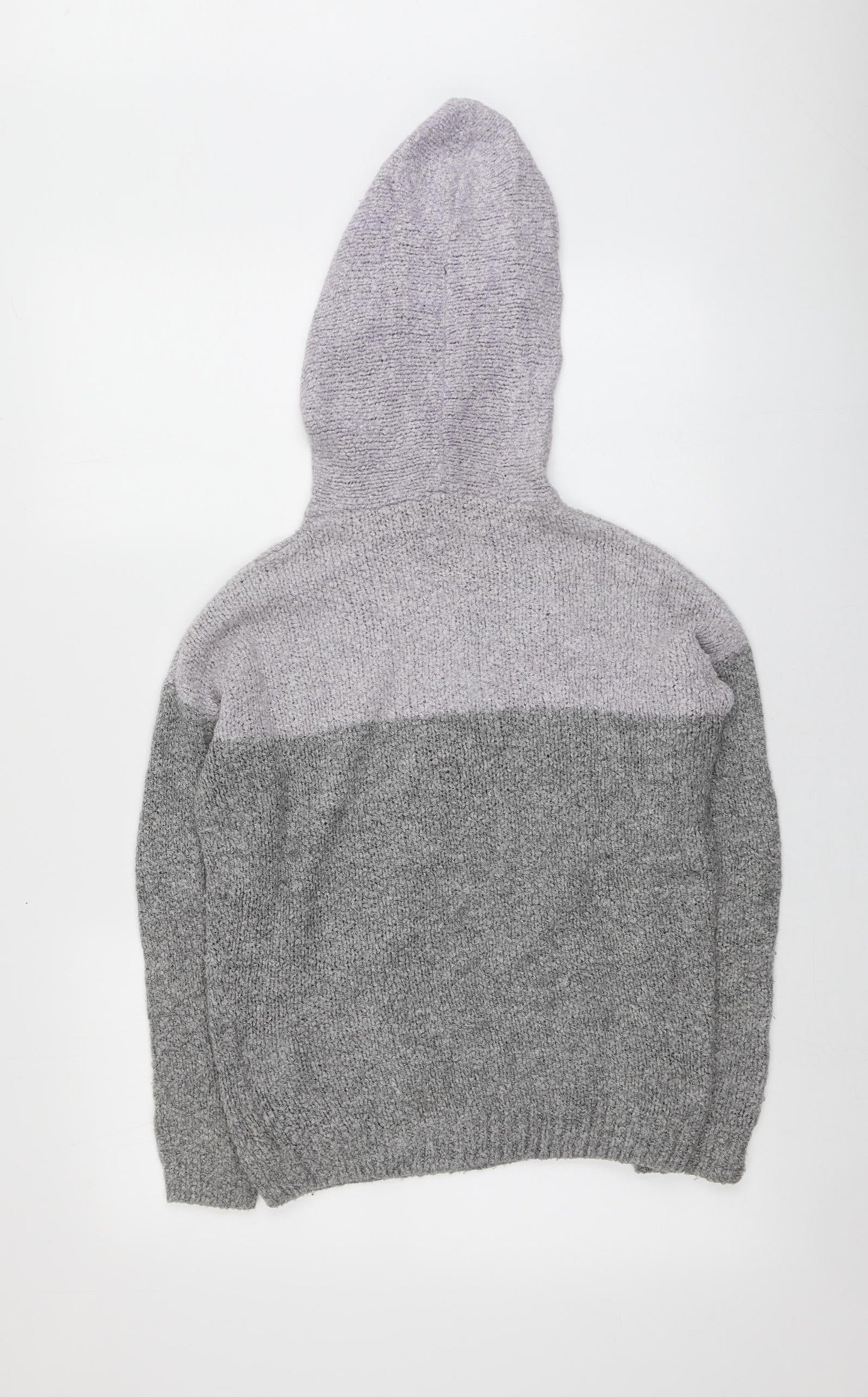 FBsister Womens Grey Round Neck  Polyimide Pullover Jumper Size XS