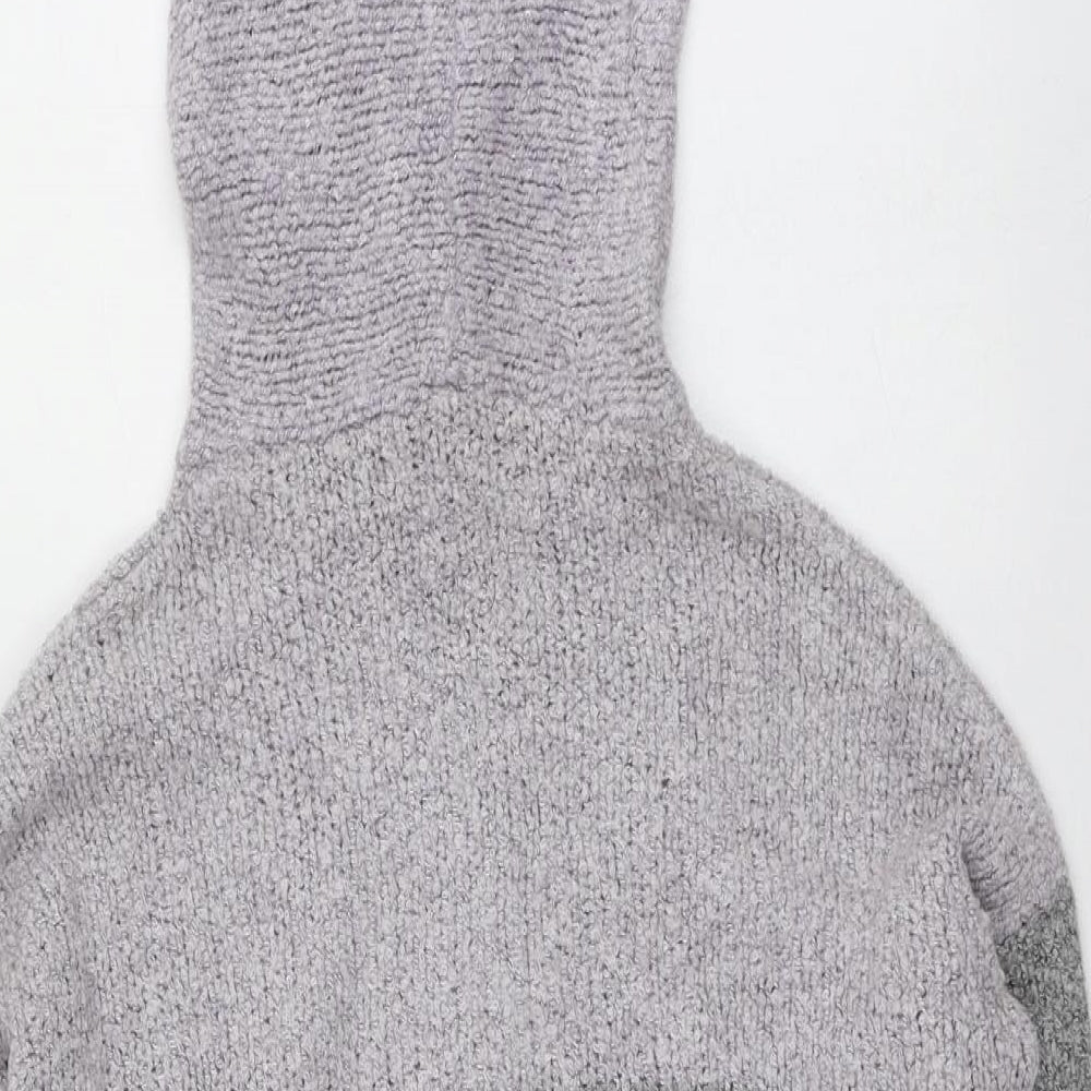FBsister Womens Grey Round Neck  Polyimide Pullover Jumper Size XS