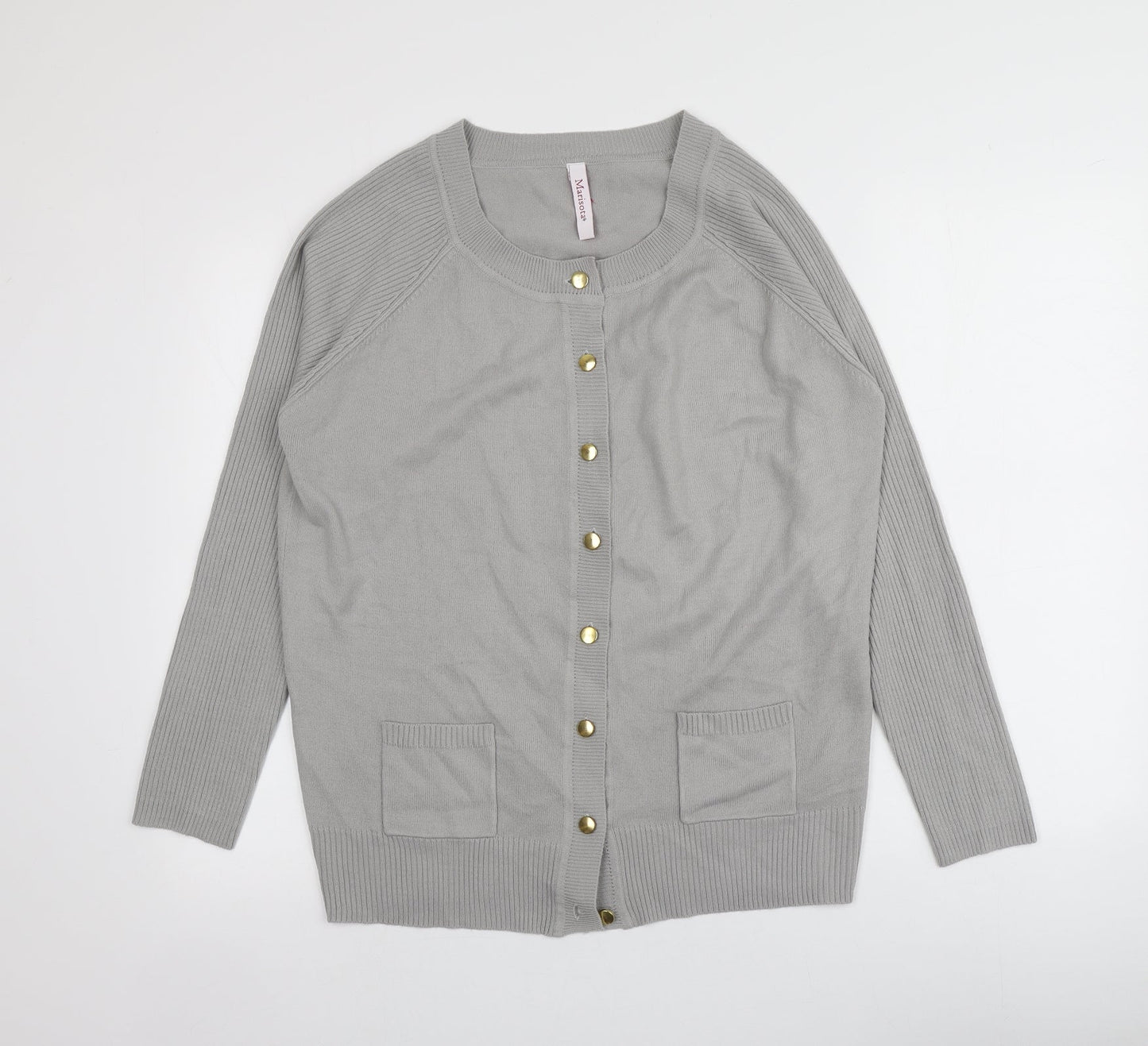 Womens UK Size 12 Marisota Grey Cardigan Jumper