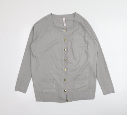 Womens UK Size 12 Marisota Grey Cardigan Jumper