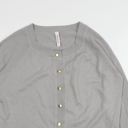 Womens UK Size 12 Marisota Grey Cardigan Jumper