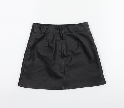 George Girls Black  100% Polyester Mini Skirt Size 5-6 Years  Regular