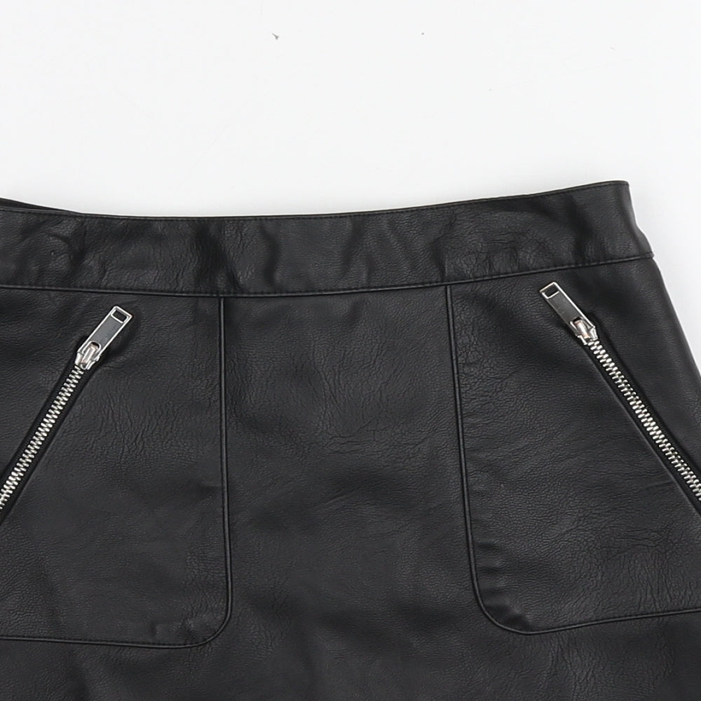 George Girls Black  100% Polyester Mini Skirt Size 5-6 Years  Regular