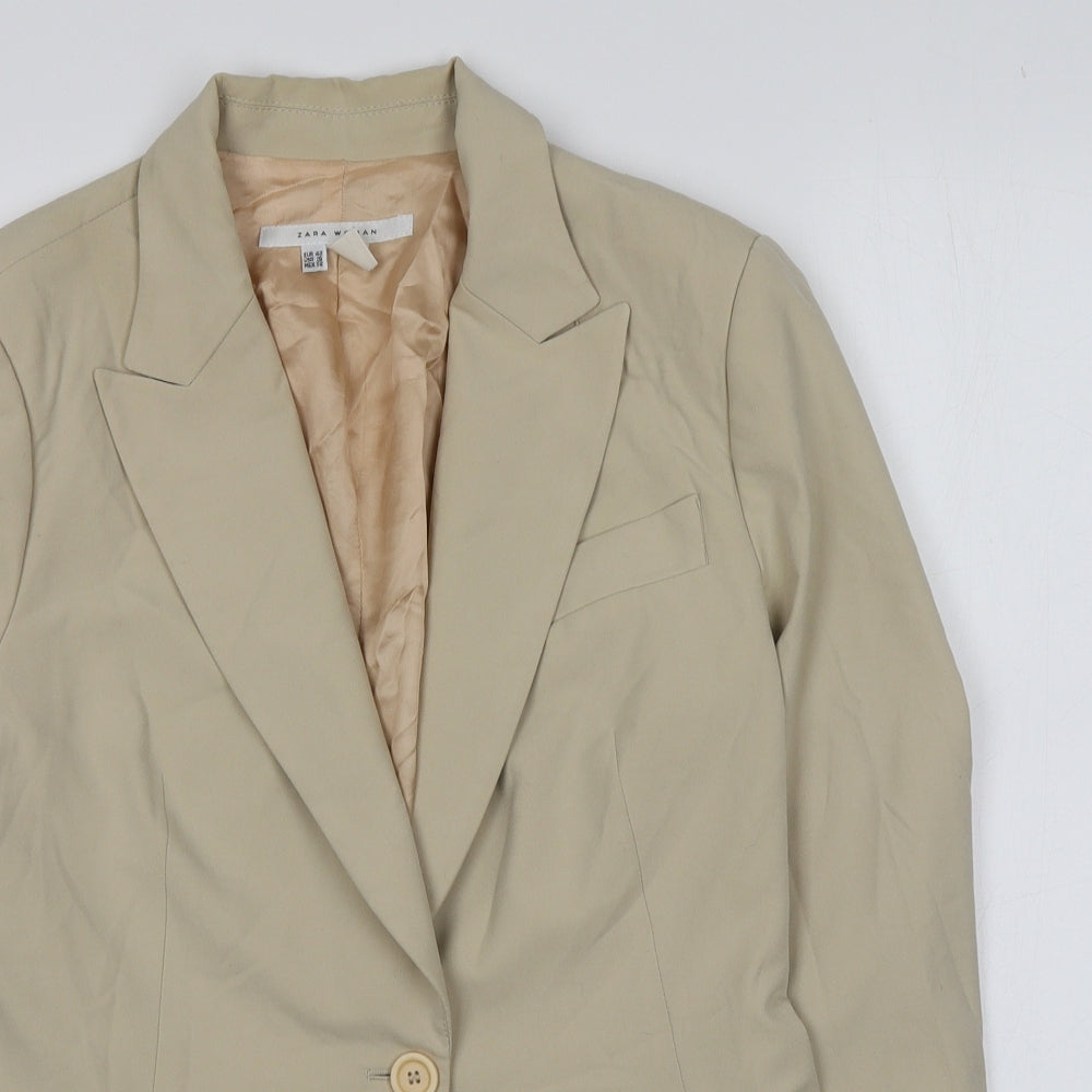 Womens UK Size 42 Zara Beige Jacket