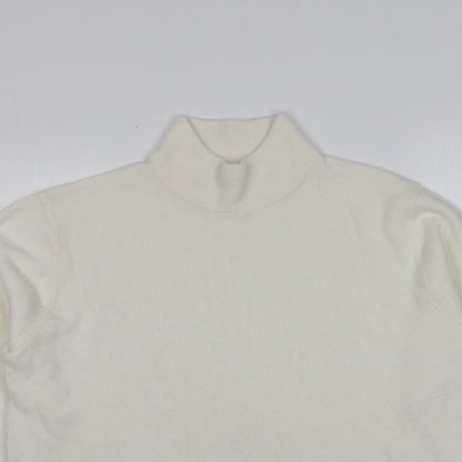 L.X.D Womens Ivory High Neck  Acrylic Pullover Jumper Size 16