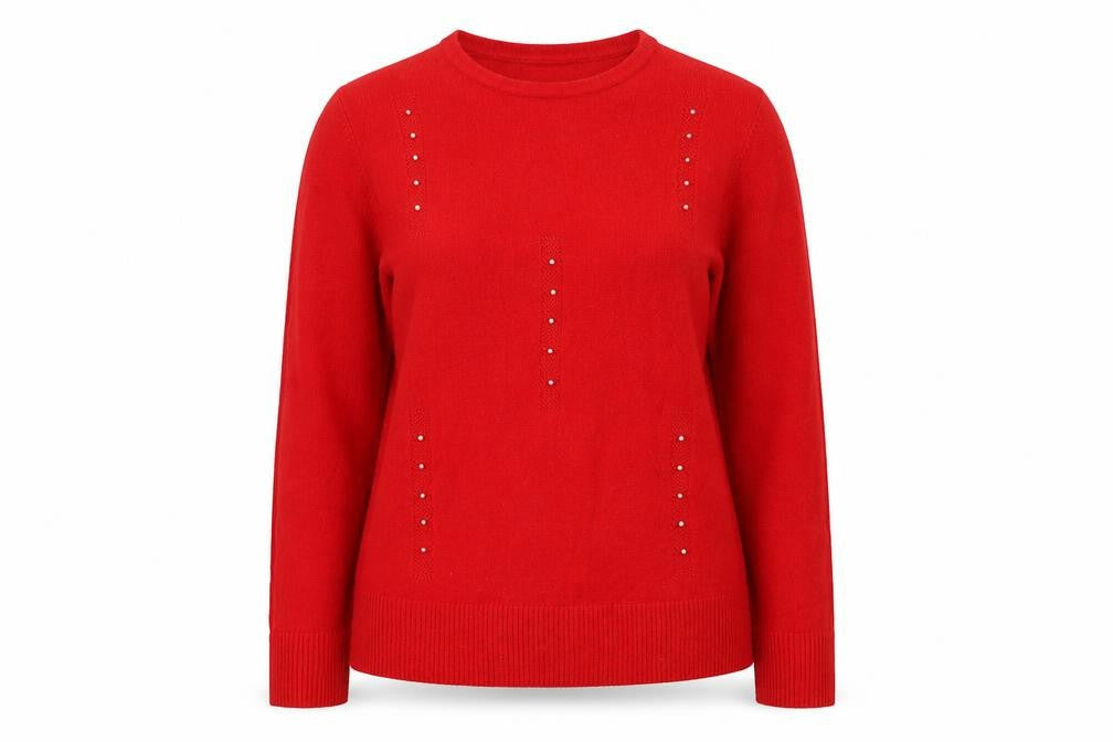 Womens UK Size L Ellie B Red Pullover Jumper