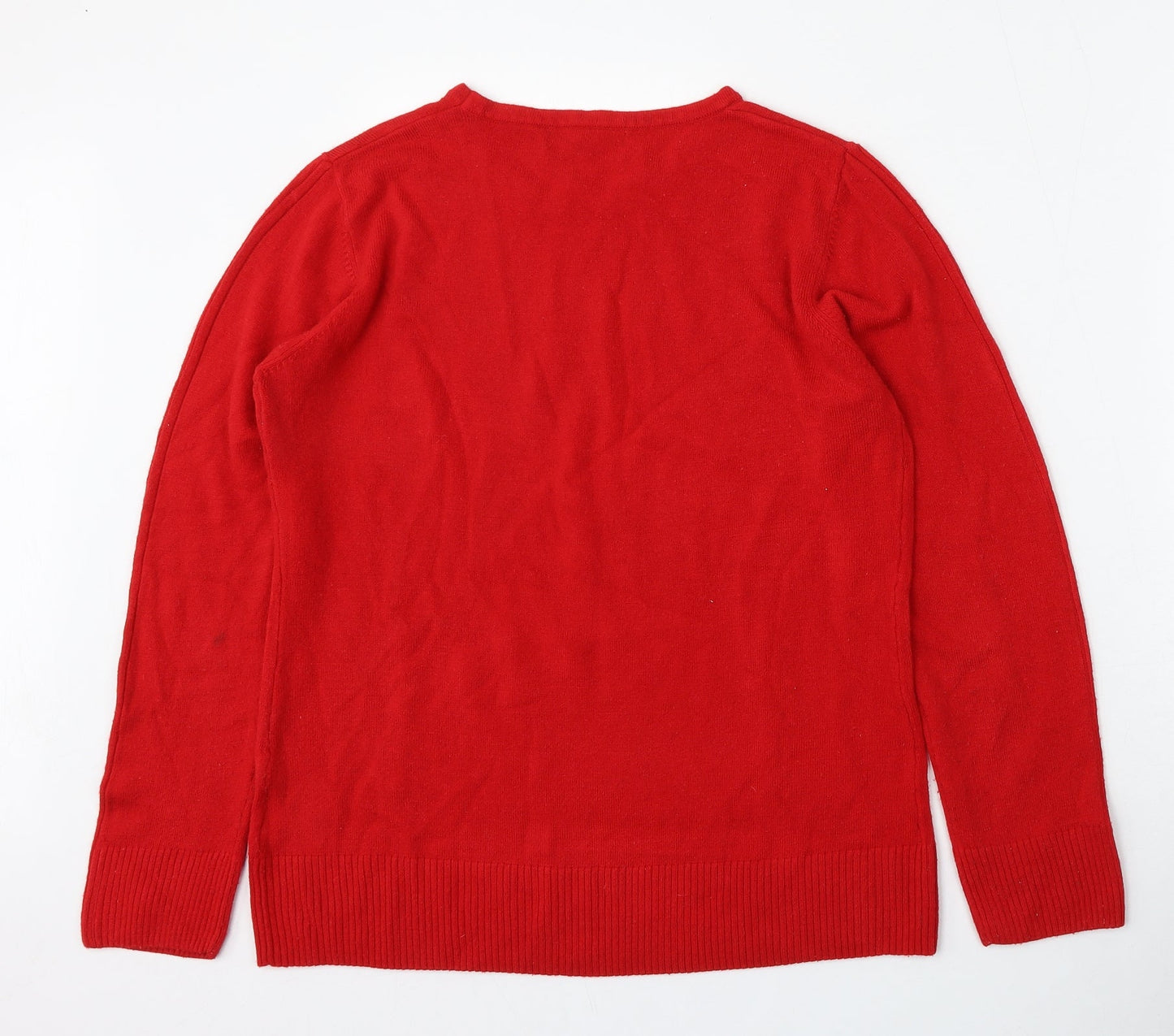 Womens UK Size L Ellie B Red Pullover Jumper