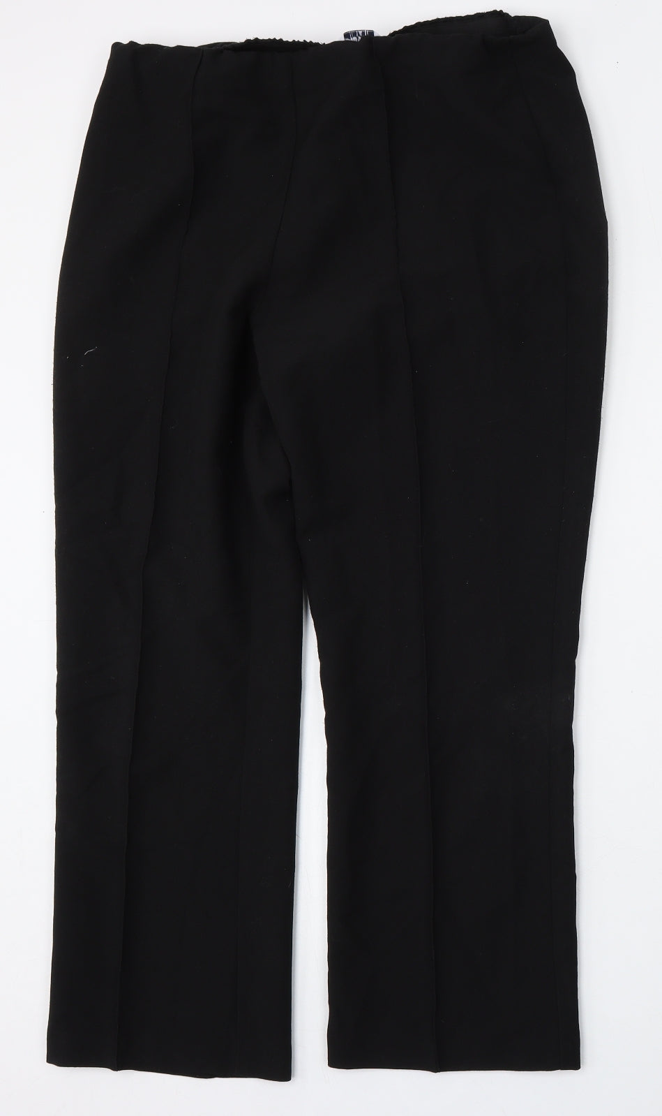 Classic Womens Black  Polyester Trousers  Size 14 L27 in Regular