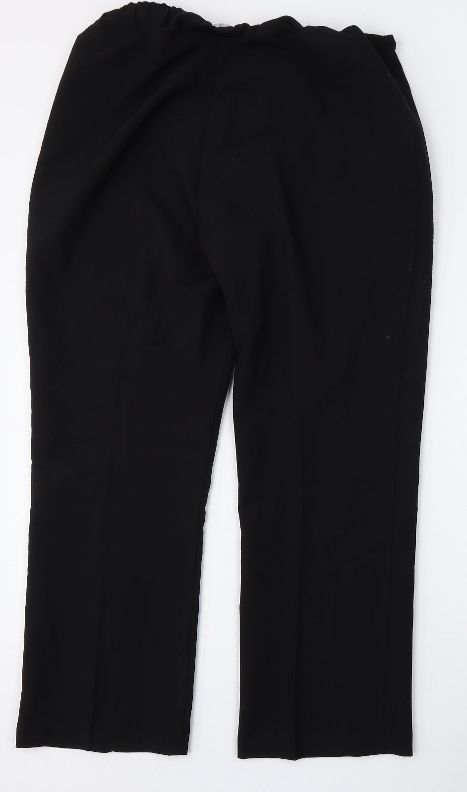 Classic Womens Black  Polyester Trousers  Size 14 L27 in Regular