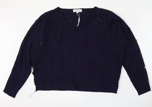 Womens UK Size L Paramour Blue Pullover Jumper