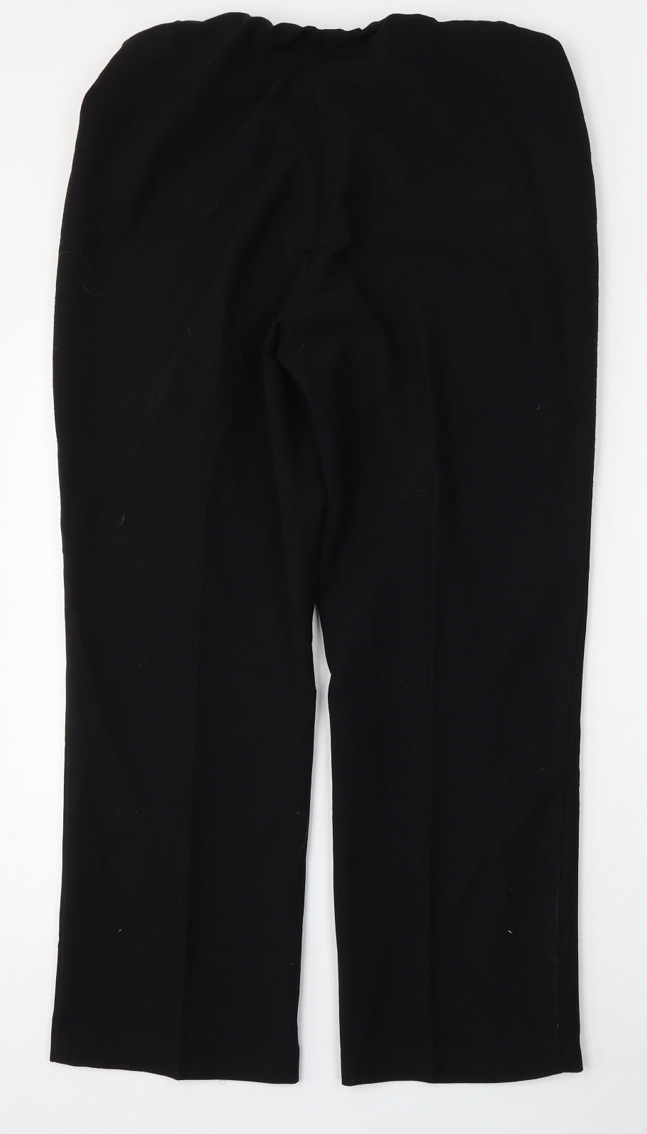 Classic Womens Black  Polyester Trousers  Size 14 L27 in Regular