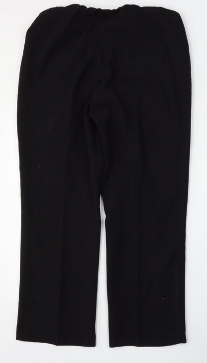 Classic Womens Black  Polyester Trousers  Size 14 L27 in Regular