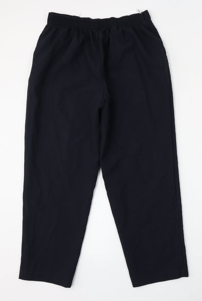 Wilkies Womens Blue  Polyester Trousers  Size 14 L24 in Regular
