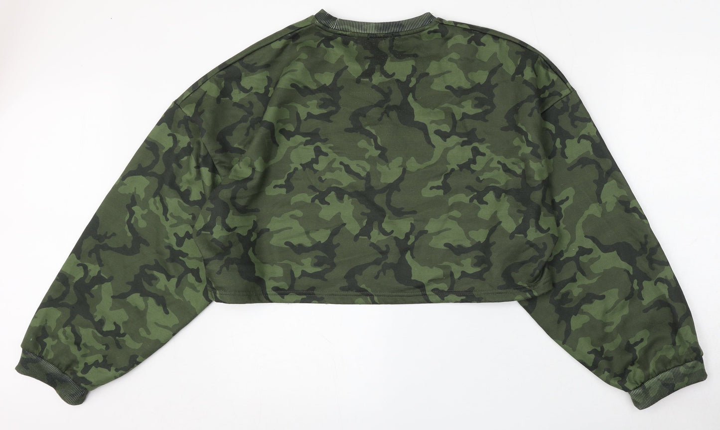 Womens UK Size 12 Boohoo Green Pullover Sweatshirt