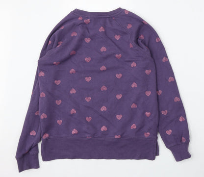 Board Angels Girls Purple Geometric Cotton Pullover Sweatshirt Size 13 Years