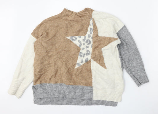 Womens UK Size L NEXT Multicoloured Pullover Jumper