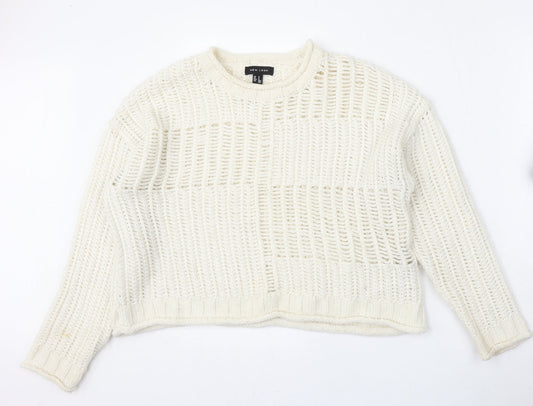 Womens UK Size M New Look Beige Pullover Jumper
