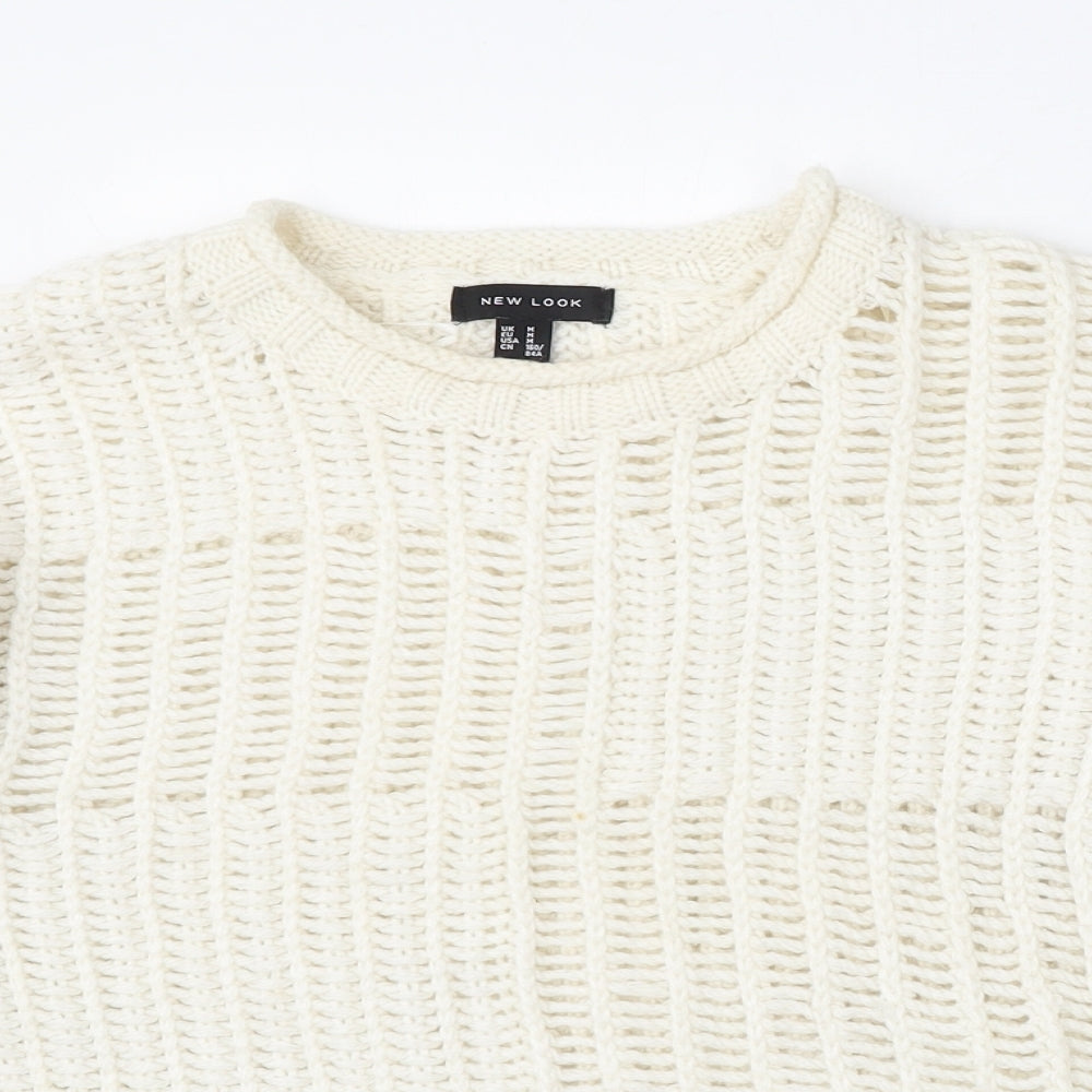 Womens UK Size M New Look Beige Pullover Jumper