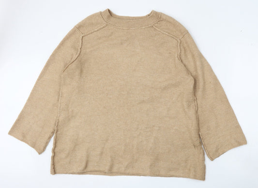 Womens UK Size S Zara Beige Pullover Jumper