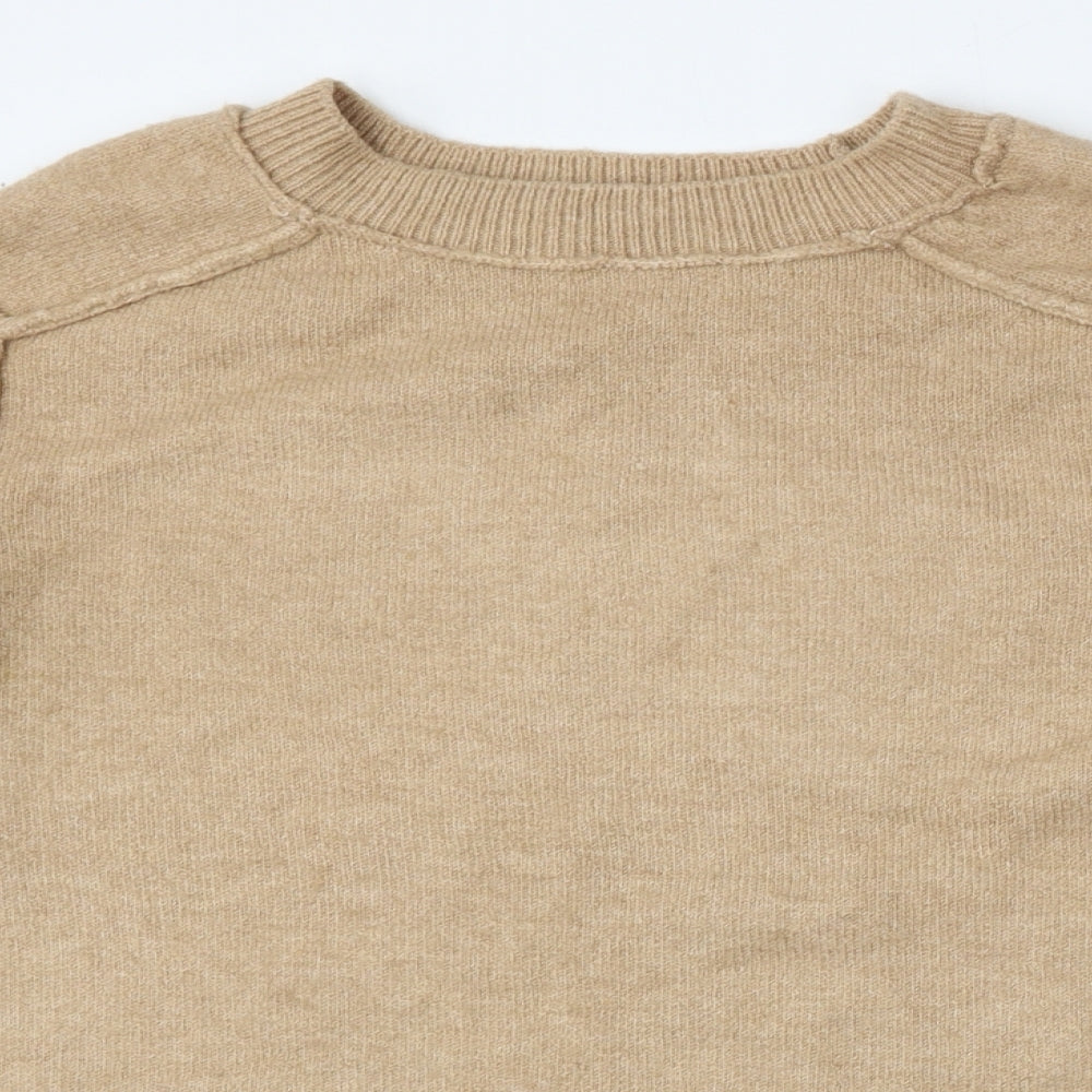 Womens UK Size S Zara Beige Pullover Jumper