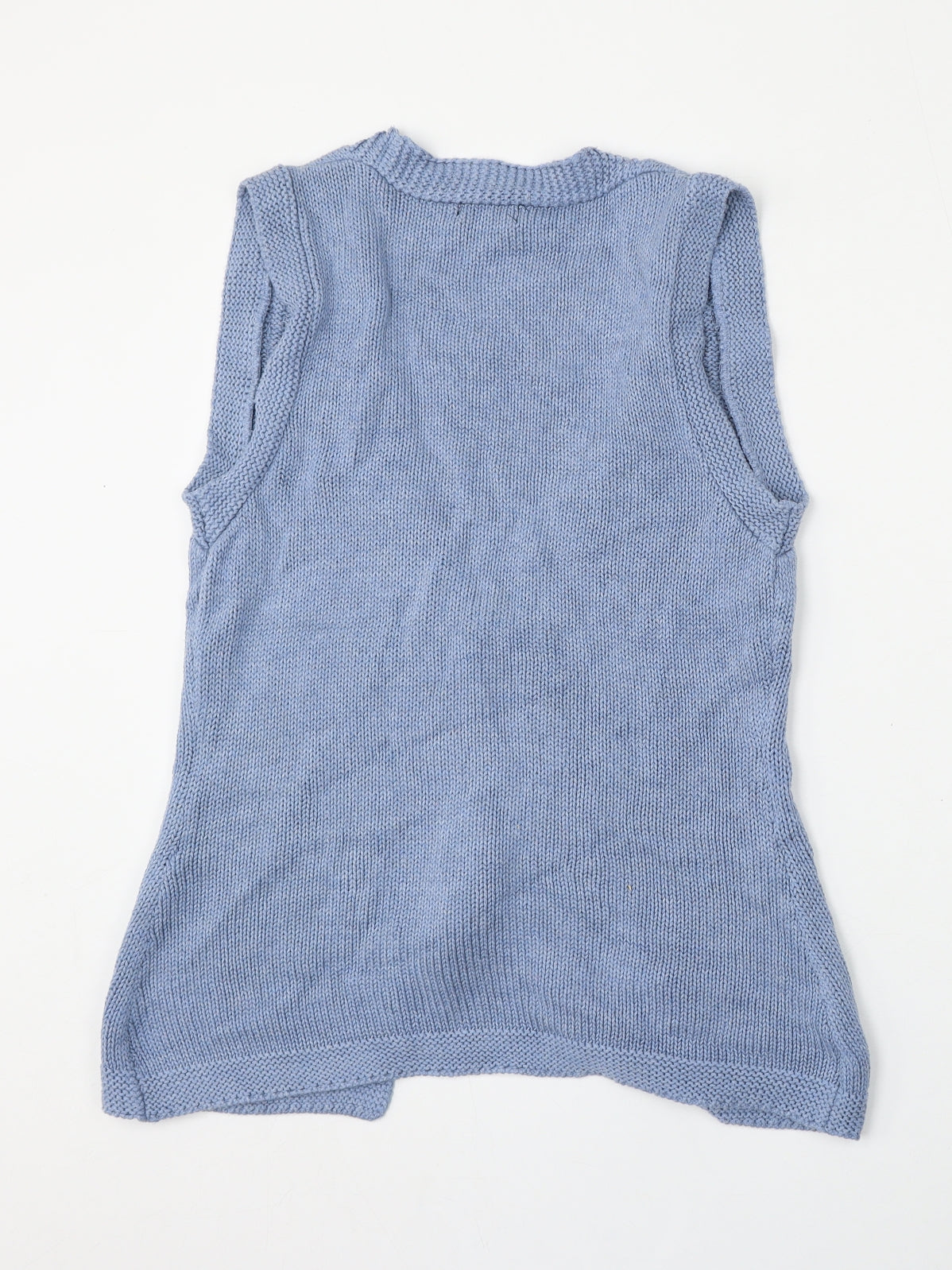 George Womens Blue Round Neck  Cotton Vest Jumper Size 16