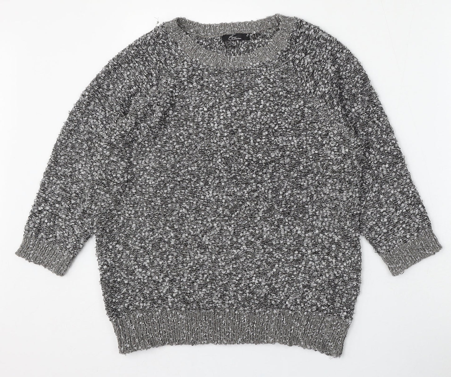 Womens UK Size M BM Collection Grey Pullover Jumper