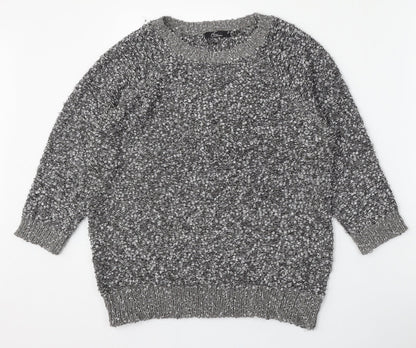 Womens UK Size M BM Collection Grey Pullover Jumper