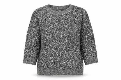 Bonmarché Womens Grey Round Neck Polyester Pullover Jumper Size M