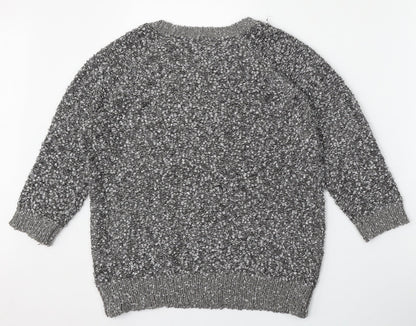 Womens UK Size M BM Collection Grey Pullover Jumper