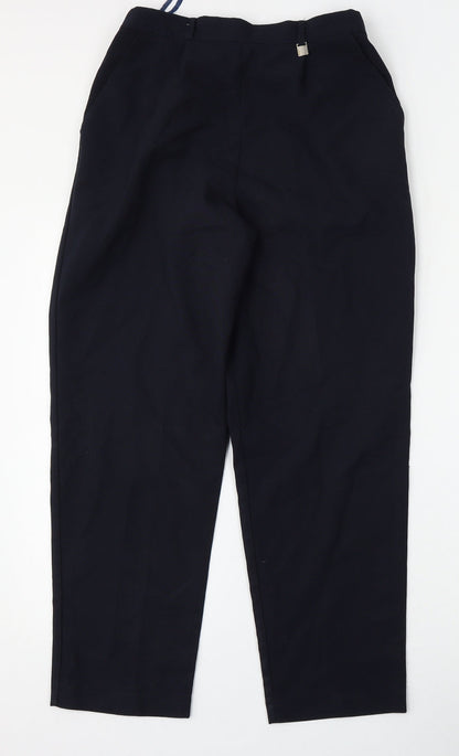 Wilkies Womens Blue  Polyester Trousers  Size 14 L28 in Regular