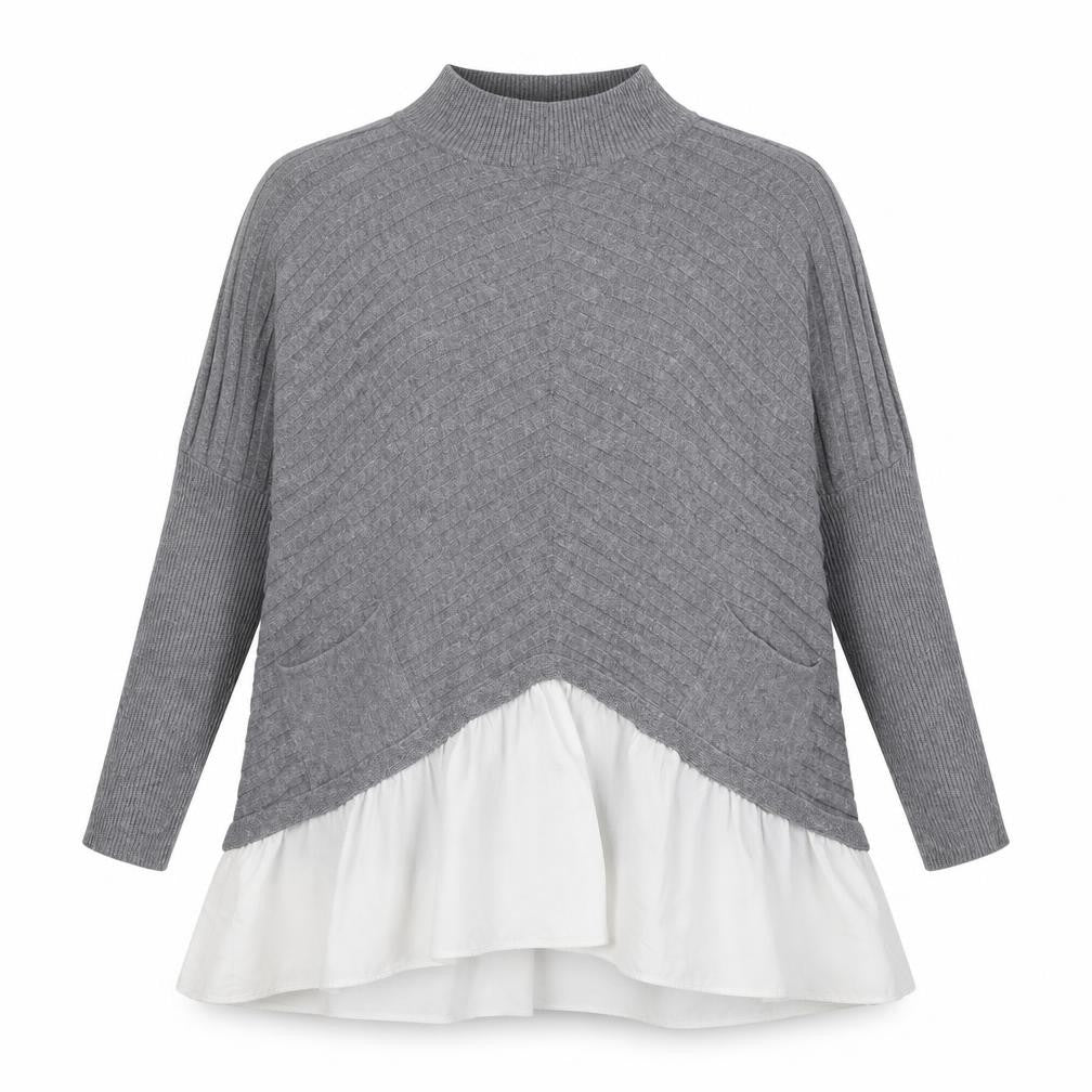 Womens UK Size S Cameo Grey Pullover Jumper