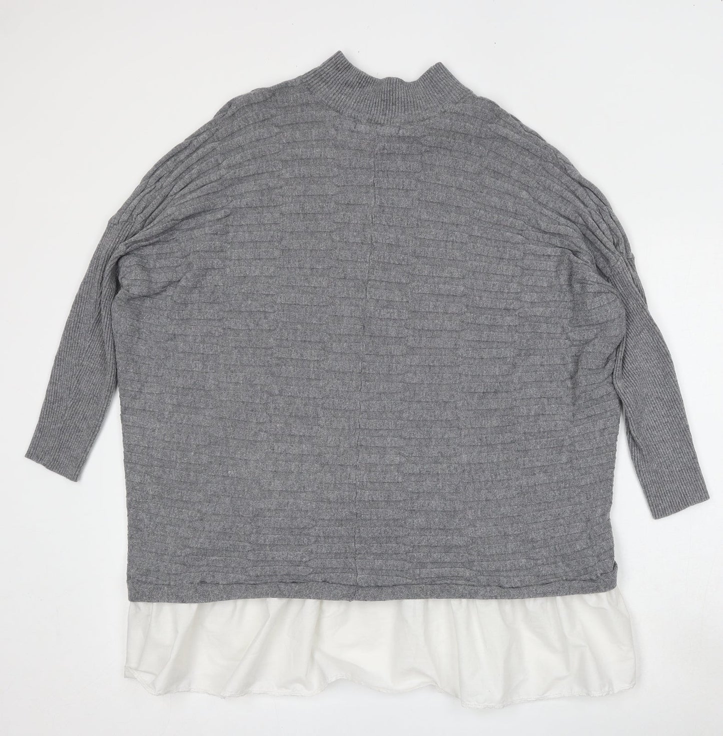 Womens UK Size S Cameo Grey Pullover Jumper