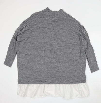Womens UK Size S Cameo Grey Pullover Jumper