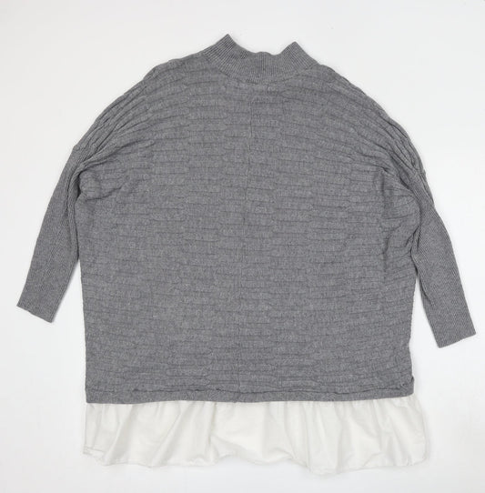 Womens UK Size S Cameo Grey Pullover Jumper
