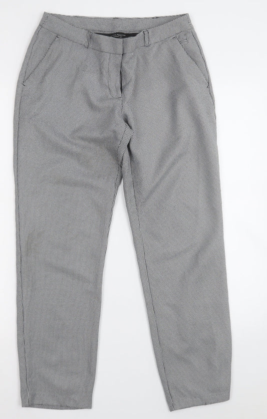 Womens UK Size 8 Dorothy Perkins Regular Fit Dress Pants Grey Trousers
