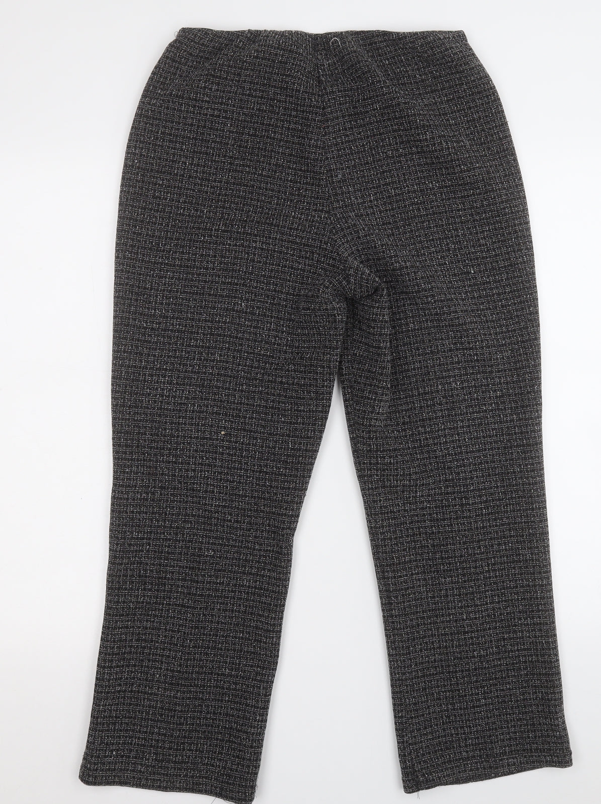 Womens UK Size 10 Preworn Regular Fit Dress Pants Black Trousers