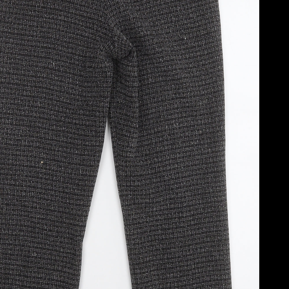 Womens UK Size 10 Preworn Regular Fit Dress Pants Black Trousers