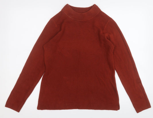 Womens UK Size 12 Papaya Orange Pullover Jumper