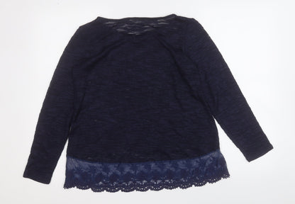 Womens UK Size M Preworn Blue Pullover Jumper