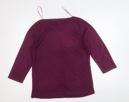 Womens UK Size 14 Papaya Purple Pullover Jumper