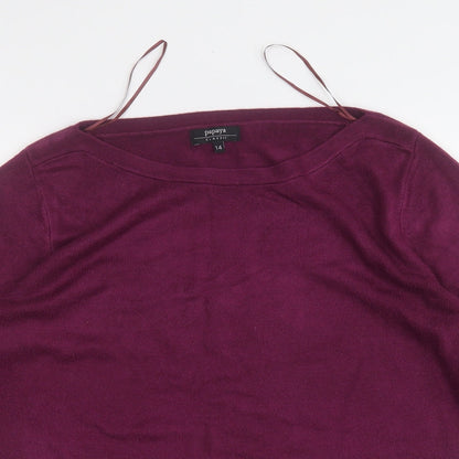 Womens UK Size 14 Papaya Purple Pullover Jumper