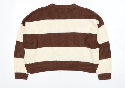 Womens UK Size S Stradivarius Beige Pullover Jumper