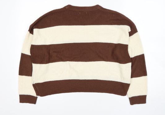 Womens UK Size S Stradivarius Beige Pullover Jumper