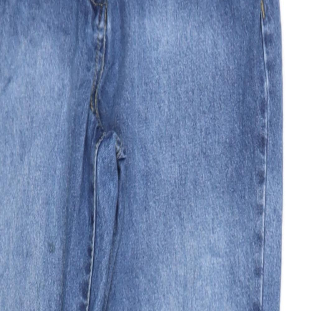 PARISIAN SIGNATURE Womens Blue  Cotton Skinny Jeans Size 6 L26 in Regular  - Distressed