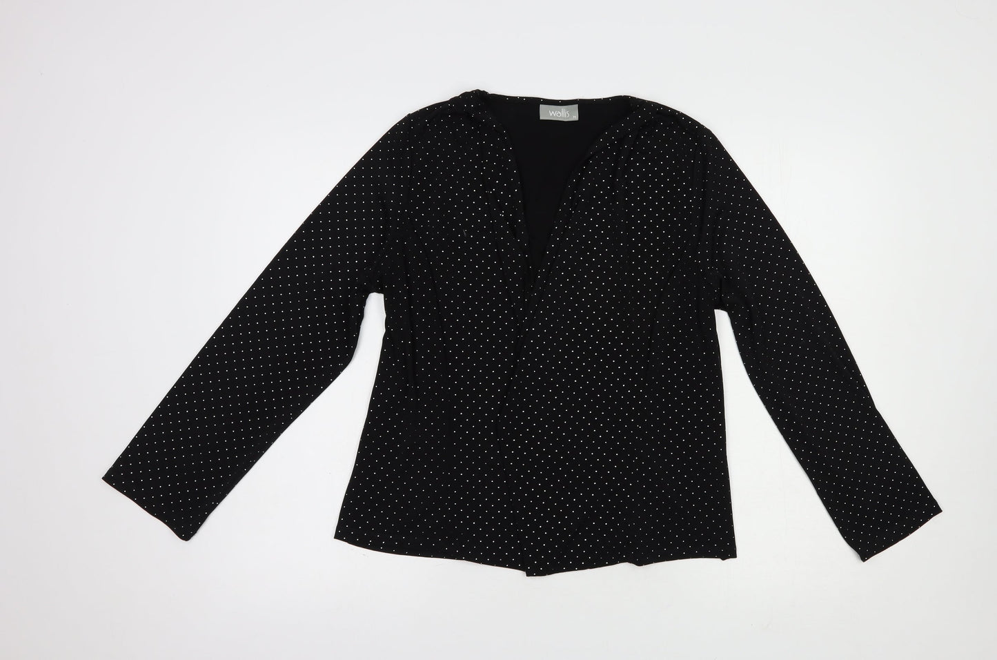 Womens UK Size M Wallis Black Kimono Blouse