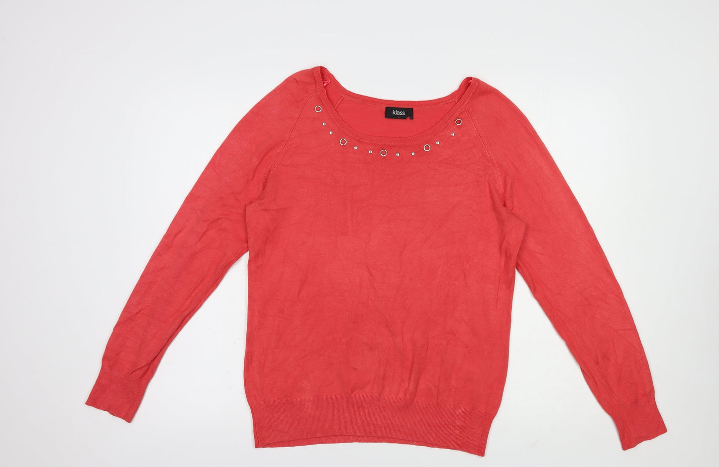 Womens UK Size L Klass Red Pullover Jumper