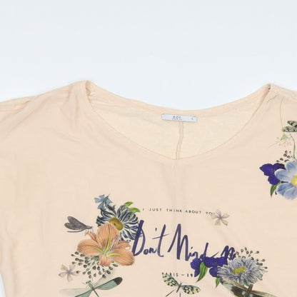 Esprit Womens Pink  Polyester Basic Blouse Size S V-Neck